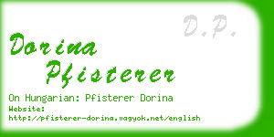 dorina pfisterer business card